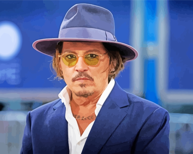 Johnny Depp Actor paint by number