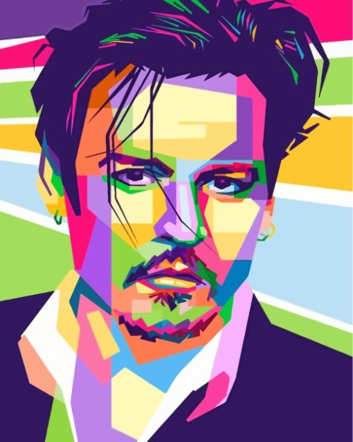 Johnny Depp Pop Art paint by number