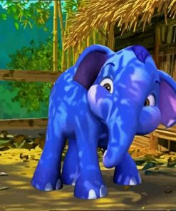 Jumbo The Blue Elephant paint by number