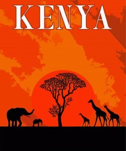 Kenya Poster paint by number