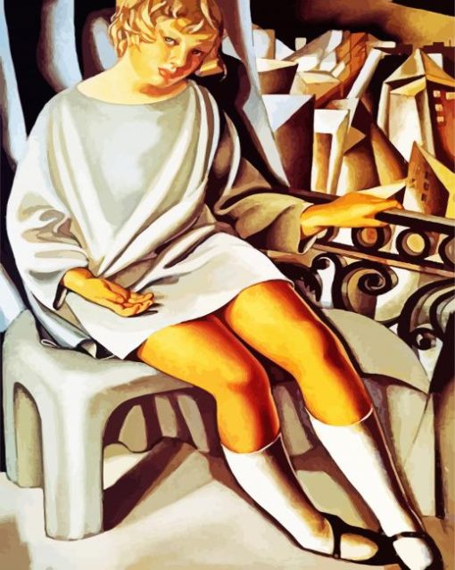 Kizette On The Balcony Lempicka paint by number