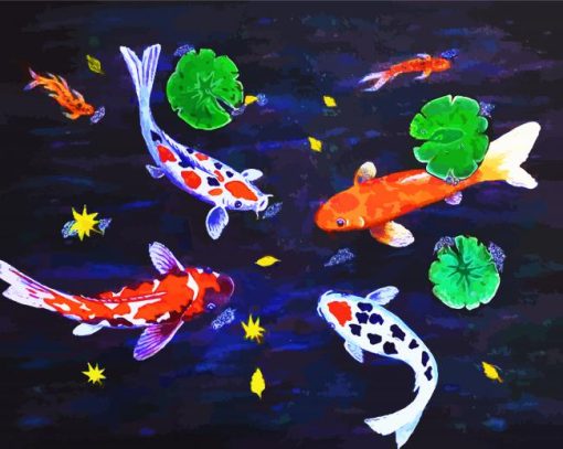 Koi Fish paint by number