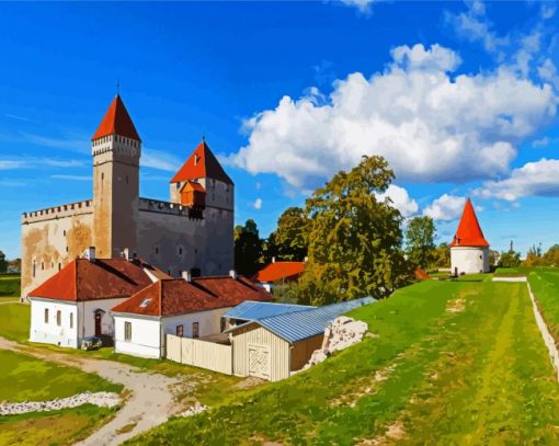 Kuressaare Castle Estonia paint by number