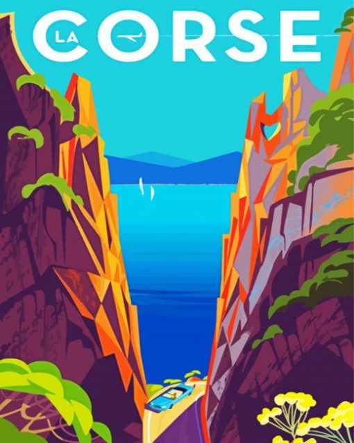 La Corse Poster paint by numbers
