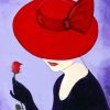 Lady In Red Hat paint by numbers
