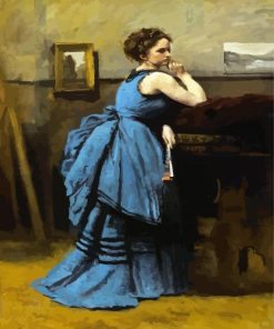 Lady In Blue paint by number