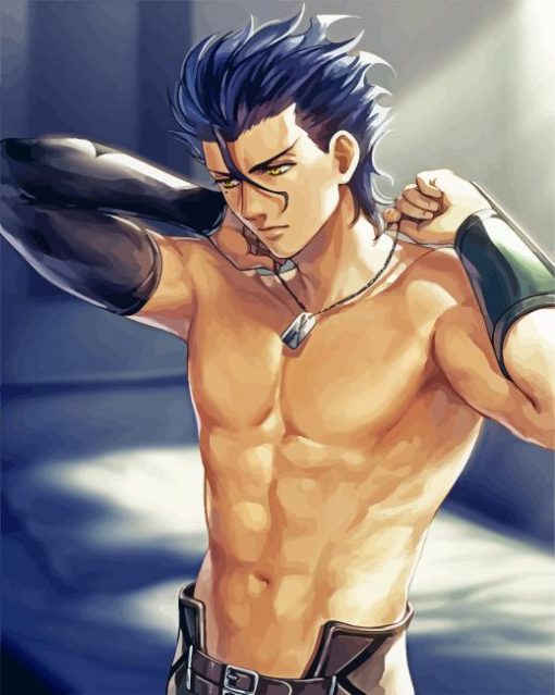 Lancer Fate Zero Anime paint by number