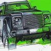 Land Rover Car Art paint by number