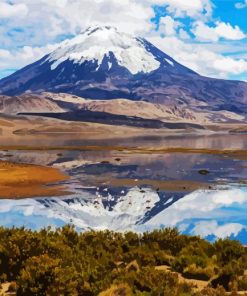 Lauca National Park Chile paint by number