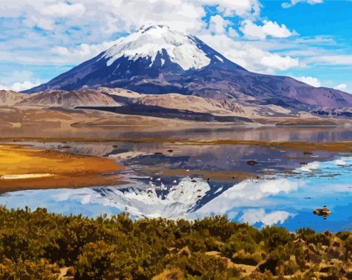 Lauca National Park Chile paint by number