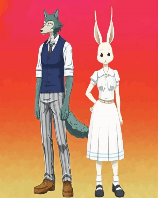 Legosi And Abru Beastars paint by number