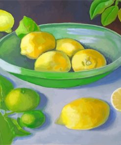 Lemons Bowl Art paint by numbers