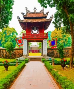 Literature Temple Hanoi Vietnam paint by numbers