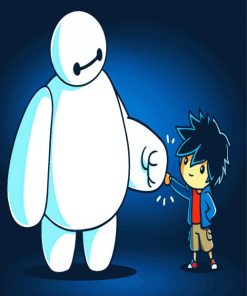 Little Baymax And Hiro Hamada paint by number