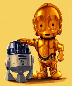 Little C3po paint by numbers