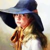 Little Girl In Sun Hat paint by numbers