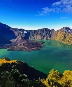 Lombok Rinjani National Park paint by number