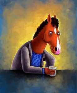 Lonely Bojack Horseman paint by number