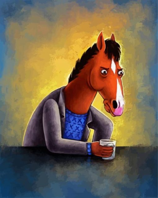 Lonely Bojack Horseman paint by number