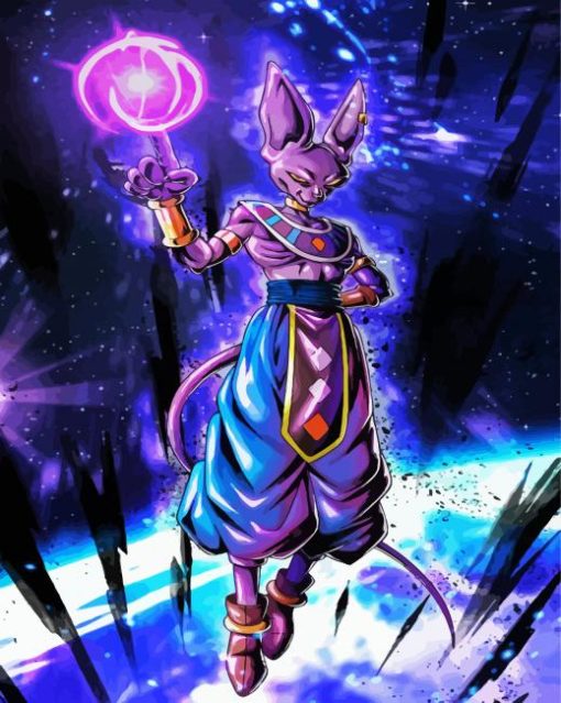 Lord Beerus Dragon Ball paint by number