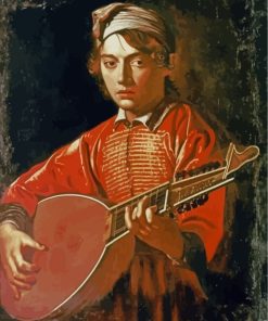 Lute Player Caravaggio paint by numbers