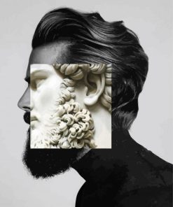 Man And Greek Sculpture Beard paint by number