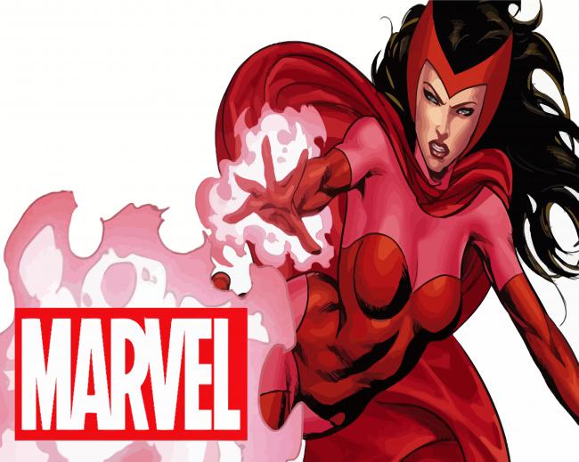 Marvel Wanda Maximoff paint by numbers