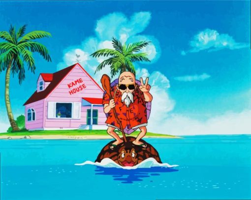 Master Roshi Kame House paint by number