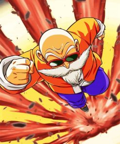 Master Roshi Dragon Ball paint by numbers