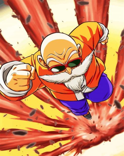Master Roshi Dragon Ball paint by numbers