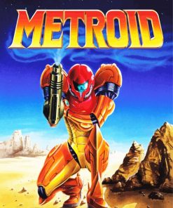 Metroid Game paint by number