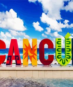 Mexico Cancun City paint by numbers