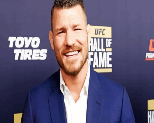 MMA Player Micheal Bisping paint by numbers