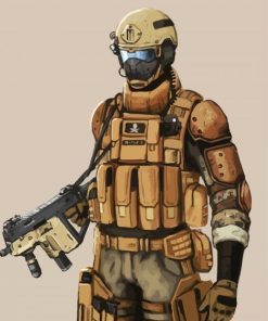 Military Soldier paint by number