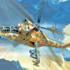 Military Helicopter Aircraft paint by numbers