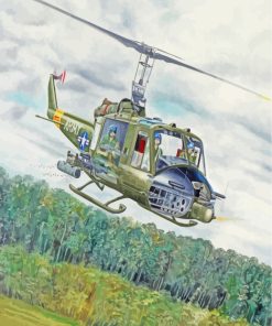 Military Helicopter paint by numbers
