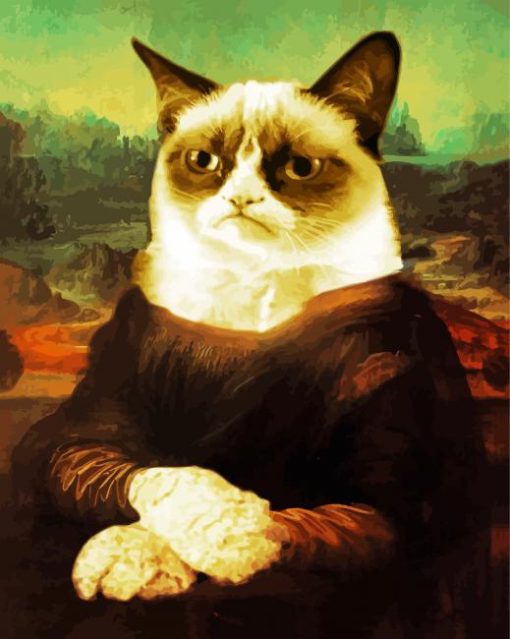 Mona Lisa Grumpy Cat paint by number