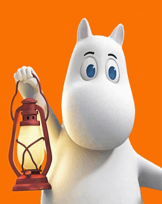 Moomintroll paint by number