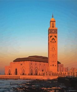 Morocco Hassan II Mosque paint by number