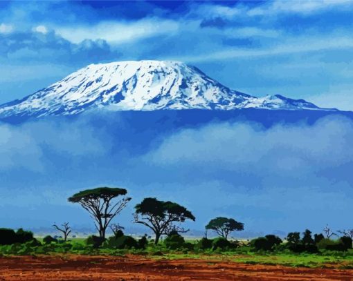 Mount Kilimanjaro Tanzania paint by numbers