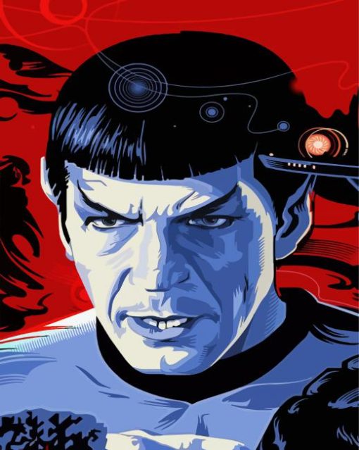 Mr Spock Star Trek Illustration paint by numbers