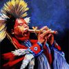 Native American Flute Player paint by number
