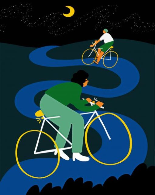 Night Cycling paint by number