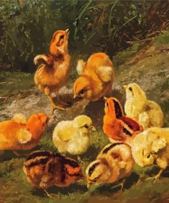 Nine Chicks paint by numbers