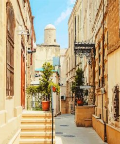 Old Streets In Baku paint by number