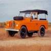 Orange Vintage Land Rover paint by numbers
