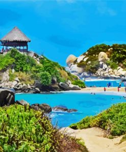 Parque National Tayrona Columbia paint by number