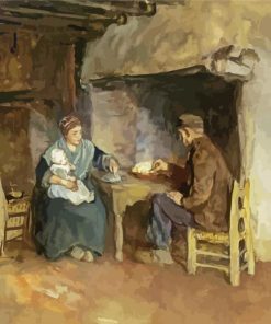 Peasant Family At Lunch paint by numbers