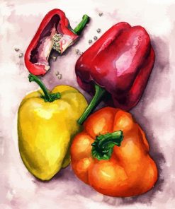 Peppers Vegetables paint by numbers