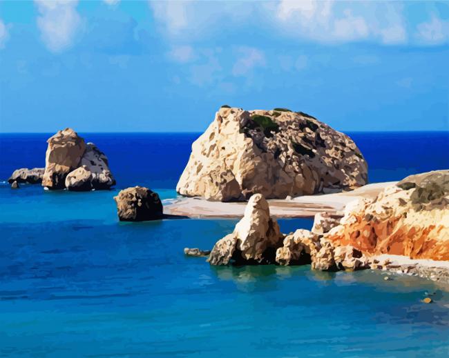 Petra Tou Romiou Cyprus paint by number